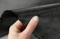 210g Plain Weave 3k Carbon Fibre Cloth In Hand Closeup Thumbnail