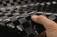 18mm Spread-Tow Plain Weave Carbon Fibre Cloth in hand Thumbnail