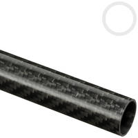 18mm (16mm) Woven Finish Roll Wrapped Carbon Fibre Tube 1000mm Thumbnail