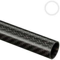 22mm (20mm) Woven Finish Roll Wrapped Carbon Fibre Tube Thumbnail
