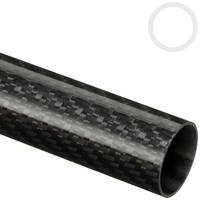 25mm (23mm) Woven Finish Roll Wrapped Carbon Fibre Tube Thumbnail