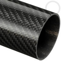 50mm (47mm) Woven Finish Roll Wrapped Carbon Fibre Tube Thumbnail
