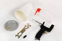 CG110 Gelcoat Spray Gun with Accessories Shown from Above Thumbnail