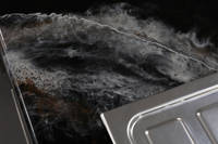 GlassCast Cosmic Black Granite Resin Countertop Sink Corner Shot Thumbnail