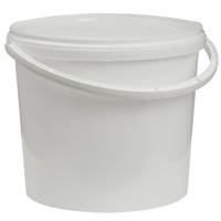 5L White Plastic Mixing Bucket with Lid Thumbnail