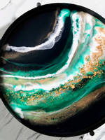 Resin Art Tray using Emerald Green SHIMR by Claudia Barrasso Designs Thumbnail
