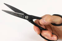 Professional 8 Inch Carbon/Kevlar Scissors in Hands Thumbnail